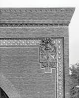 Detail of the cornice and exterior ornament on the National Farmers' Bank, Owatonna, Minnesota, built 1907-1908. Photo courtesy of The Richard Nickel Committee and Archive.