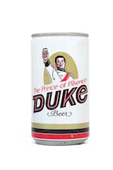 A can of Duke beer—brewed by the Duquesne Brewing Co. based in Philadelphia, Pennsylvania—dating to the 1970s through 1980s.