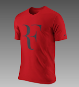 You can get this tee, with the Federer logo, on Nike's website right now. I even think it's on sale.  Search “nike-flyknit.html” from Roger Federer's Personal Logo?