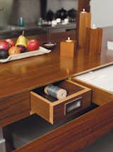 Kitchen and art supplies get tucked away as well.  Search “6 kitchen storage ideas” from Stow Aways