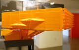 Jackson’s design is covered in energy-harvesting skin that continuously adjusts itself to environmental conditions. Its outermost layer is a photovoltaic fabric panel stretched over a flexible and pneumatically operated aluminum frame. The inner layer collects the energy of the wind using the principle of aerostatic flutter. “Rather than turning, they actually flutter, which causes a current,” says Jones.