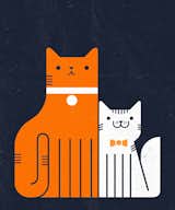 Illustrations of feline friends as seen on Meowdoodle.