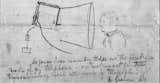 This is believed to be the first sketch of Alexander Graham Bell's telephone system, which was originally conceived as simply an improvement on the existing telegraph.