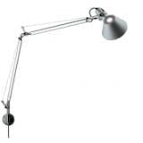 A classic, the Tolomeo lamp.  Search “tolomeo classic desk lamp” from The Electrician-Free Sconce
