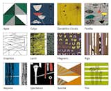 The Centre for Advanced Textiles’ gallery of reproduced textiles by 1950s designers Lucienne Day, Robert Stewart and Sylvia Chalmers. Image via The Centre for Advanced Textiles.