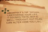 Our notebooks were littered with tearsheets and pull-quotes about design and architecture. This one resonated deeply. It wasn't just a search for a bigger home it was a quest for smarter, better design spaces.  Photo 5 of 6 in Building the Maxon House: Week 4
