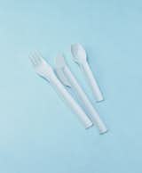 These plastic utensils were designed by Joe Colombo, one of Italy's most famous designers.