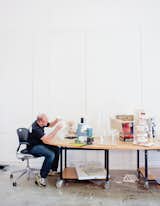 Photographer Ian Allen's visit to the school coincided with final reviews and thus frantic last-minute work. "A lot of the students were trying to clean their desks but I was more interested in the messes and how that human element coexists with those grand spaces," Allen says.
