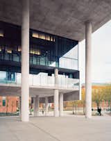 The airy entrance invites the rest of campus into the school. "In contrast to the college of engineering across the street that has a very small entrance, the porch encourages people to come in and explore the building," Livesey says.