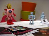 A trio of toy robots on display at DOMITALIA.  Search “toys” from High Point Market 2011