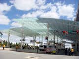 In 2005 a transit terminal was constructed in front of IFHC and has is the hub of a remarkably efficient and well-coordinated shuttle service. The structure is reminiscent of Buckminster Fuller's Octet Truss.