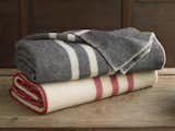 The Striped Wool Blanket is woven from dense, cozy wool, courtesy of Canadian sheep.
