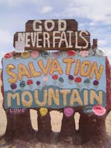 You just follow Beal Road out of Niland and eventually get to Salvation Mountain. I had a small fear that my friends and I would miss it, but this sign was pretty unmistakable.
