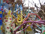Adjacent to the main structure of the mountain is this warren of branches that form some kind of technicolor aerie.