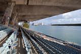 Just past the stadium's deep eaves is downtown Miami. Photo by Rick Bravo.