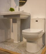 Rohl also displayed a new dual-flush toilet, made in collaboration with French company Allia.