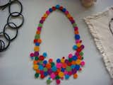 A felt necklace by designer Vacide Erda Zimic.  Search “dixuniba.blogspot.com” from Peru Gift Show 2011