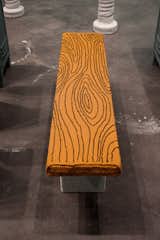 Vincent's attention to details is even present in the stitched wood grain of his locker room benches.