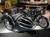 A 1958 BMW motorcycle with a Steib sidecar, from the Steve McQueen motorcycle auction, at Off the Wall Antiques.