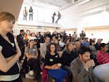 A rapt crowd takes in the Design Open Mic event Architecture for Humanity put on last October at their Design Like You Give a Damn: Live in New York City.
