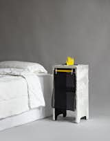 A mixed-media nightstand by Paul Kopkau has a surrealist look about it.