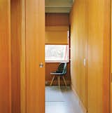 To maximize the limited square footage, there are few swinging doors in the house; instead, each bedroom has a pocket door that slides into the wall.