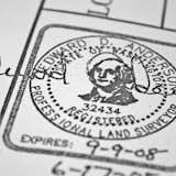 The official stamp of our surveyor, Mead Gilman Associates. Nothing is official until its signed, stamped, sealed and delivered.