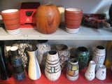 A selection of stoneware and ceramics from Roerende Zaken Rariteiten. I actually ended up buying the white striped vase on the bottom row in the middle, which was made in West Germany in the 60s.