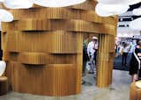 When you walk into the convention center you're immediately presented with a bevy of paths to follow, but the first thing that grabbed my attention was this immense installation by the Vancouver based company, Molo. The walls you see are made of paper, 50% recycled cardboard fibre and 50% new fibre and 100% recyclable. They're essentially a giant accordion, you simply pull an end and voila, you've got yourself a new, beautiful space in an instant.