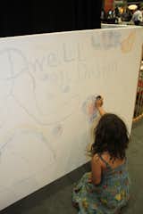 Inhabitots provided a drawing station for those wishing to express themselves through scribbling.

Don't miss a word of Dwell! Download our  FREE app from iTunes, friend us on Facebook, or follow us on Twitter!  Photo 10 of 10 in From the Show Floor: Modern Family by Erika Heet