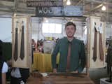 Accessories aren't just for ladies. David from Wood Thumb models one of his signature timber ties (which are made from reclaimed materials, natch). They're pretty stylish, and would certainly make a statement over the standard silk or wool.