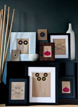 A display of the full suite of wall art, printed on natural chipboard.