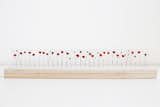 Studio Note’s f,l,o,w,e,r,s ruler features handpicked, dried flowers embedded in acrylic in one-centimeter intervals.