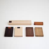 3. Business card cases by Masakage Tanno. "One of the first items we ordered for the store were these oak and walnut magnetic business card cases by master craftsman Masakage Tanno. We used them personally before the shop was even open and when someone asked us what kind of products we'd be carrying we'd pull out our wooden business card case and give them a card. We had the pleasure to visit Tanno in his studio in Asahikawa and are happy to announce a new range of products including a toothpick case and push mechanism pencil case. He also has a push mechanism business card case that is available in Japanese maple and ebony; the ebony will be exclusively offered at Mjölk."