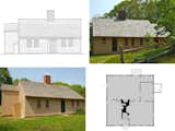We get another look here at the Atwood-Higgins cottage from 1730. The plan on the bottom right is of Ebenezer-Atwood house by an unknown architect. Though the home is clearly not modern, it's easy to see that a stripped-down approach to design rules here. As does a small footprint. Elevation image courtesy of Historic American Building Survey. Photos by Mark Hammer.
