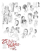 An illustration of 25 New Yorkers by Maria (Walnut) Nogueira.