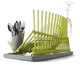 The company's High&Dry dish drainer folds down flat for easy storage and opens into an architectural wave, perfect for drying everything from dinner plates to champagne flutes.