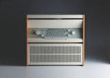 The Atelier 1 radio from 1957 still used a bit of wood but was moving toward a more technical aesthetic. Rams also designed a record player as part of the series.