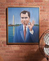 A painting of Richard Nixon.

Click 

here for an extended look at the Vintage Bazaar: Katherine and Libby's favorite designs from their most recent event.

Don't miss a word of Dwell! Download our  FREE app from iTunes, friend us on Facebook, or follow us on Twitter!