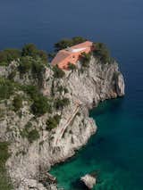 Casa Malaparte is perched on the cliffs of Capri and was designed by Adalberto Libera in 1938.