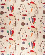 Hungarian designer Paul Laszlo created this cotton-rayon textile in 1954 or before; its strong Miró-esque forms evoke a cultural cross-section of modernism.