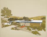 Diniz’s 1961 renderings of the Monarch Bay Homes designed by Ladd and Kelsey Architects offer a bucolic vision of mid-century living.