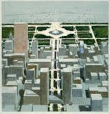 In this illustration for the Chicago masterplan Diniz shows the view north from McCormick Place.