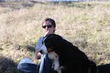 Abby and Vinnie, the couple's rescue Bernese Mountain dog, watched from a nearby hill in awe.