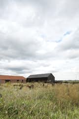 Exterior and House Building Type Tucked away in a corner of Norfolk County, England, this pair of barns—one new, one renovated—sit low in the vast countryside.  Photo 3 of 10 in Inside 5 Modern Barns and Farmhouses by Aileen Kwun from A Pair of English Barns Hide Unabashedly Bold and Budget-Friendly Minimalist Interiors