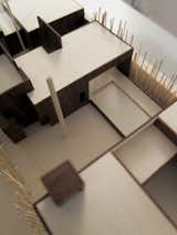 The internal courtyard showing the raised swimming pool deck which the Department of Building and Safety deemed to be an inadequate connection between the front and back parts of the house.