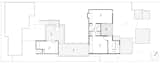 The second-floor plan: 1. Rooftop garden, 2. Media room, 3. Guest bedroom, 4. Bathroom, 5. Deck.