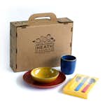 Children's dinnerware set by Heath Ceramics, $135.00.  Search “index.js” from New Kids' Line from Heath