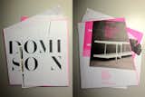 I was introduced to Domison out of Montreal while making the rounds at Toronto's annual Interior Design Show. Brother-and-sister team Thien and My Ta Trung design their own modern, super liveable furniture collection as well as the brand's graphic identity. This brochure highlights Domison's apartment-scale furniture with simple printing (monochrome with touches of neon pink) and complex folds.
