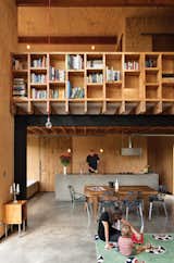 Davor (with his wife, Abbe, and son, August) designed the main living and dining pavilion as a double-height space to increase its perceived volume, and added high cubbies for extra storage.